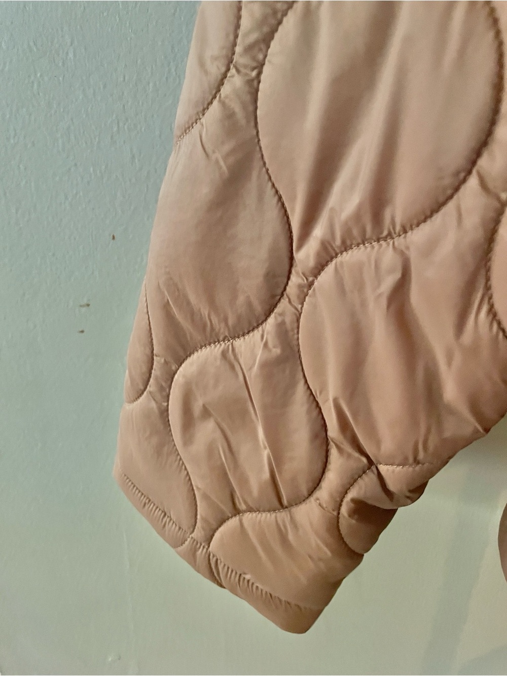 Sz S online by aerie real luxe Quilted Faux-Fur Collar Jacket in Rust - Picture 6 of 10
